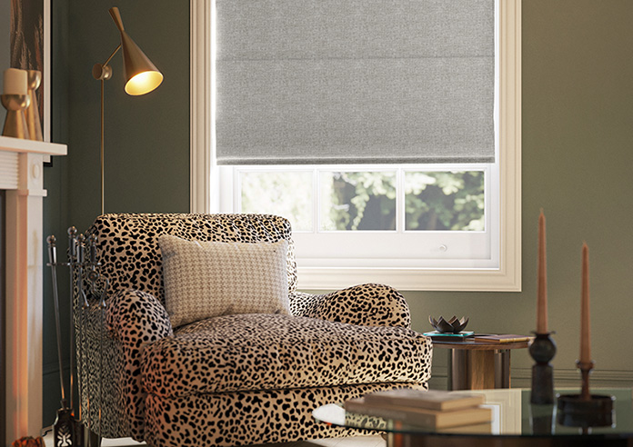 Atina (Blackout), Mottled Grey - Roman Blind - Image 5